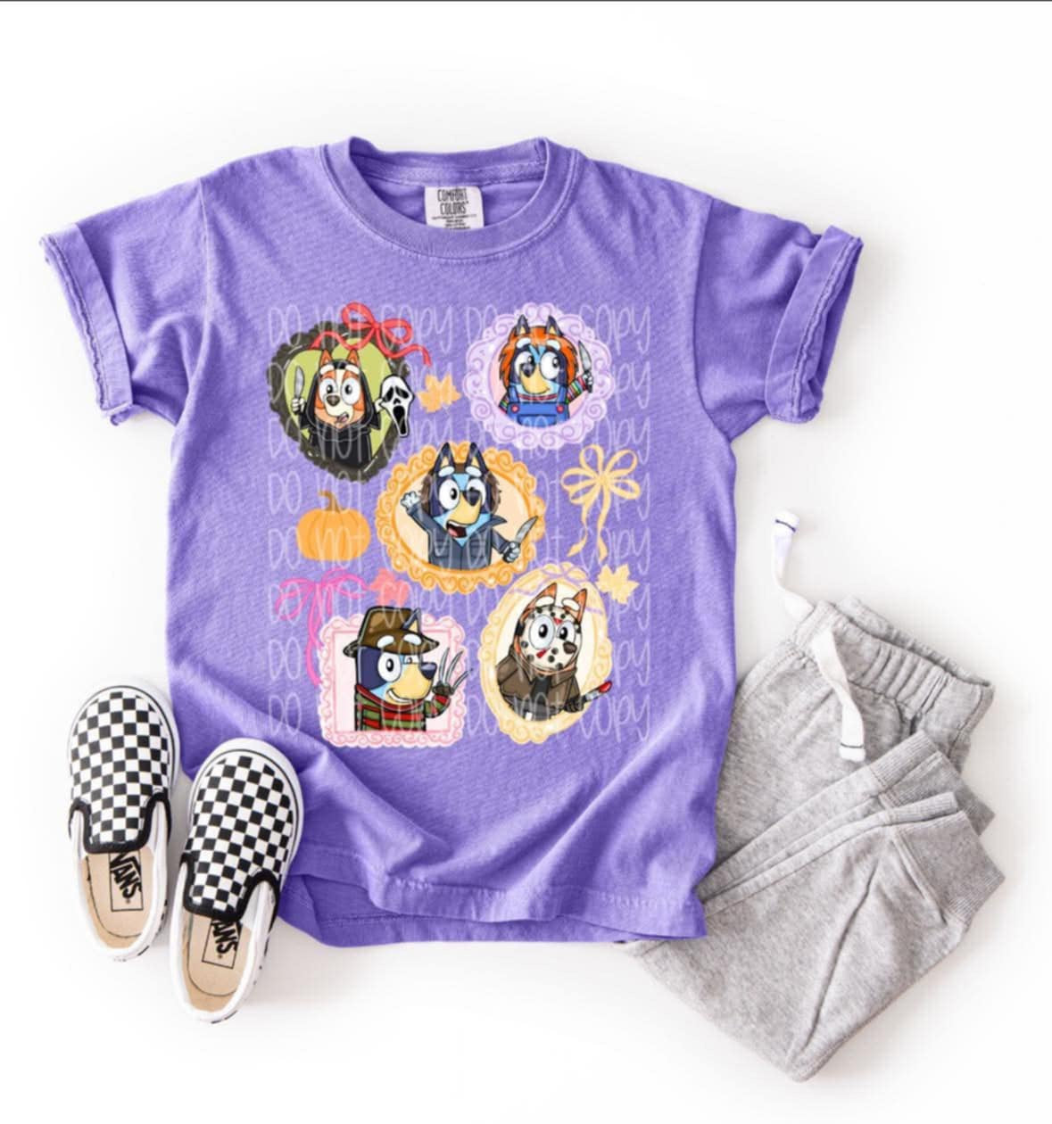 Killer Dog frames with bows DTF transfer