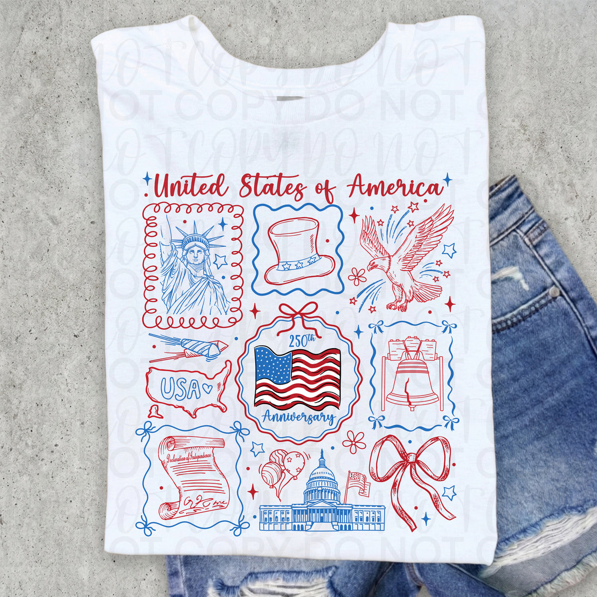 USA stamps (UAC) DTF Transfer