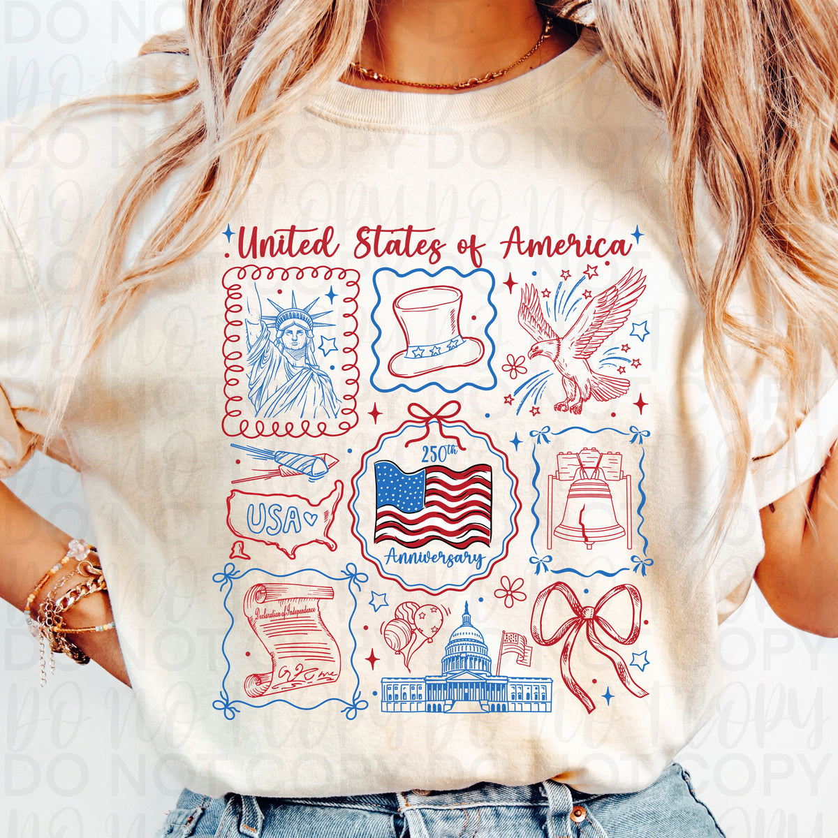 USA stamps (UAC) DTF Transfer