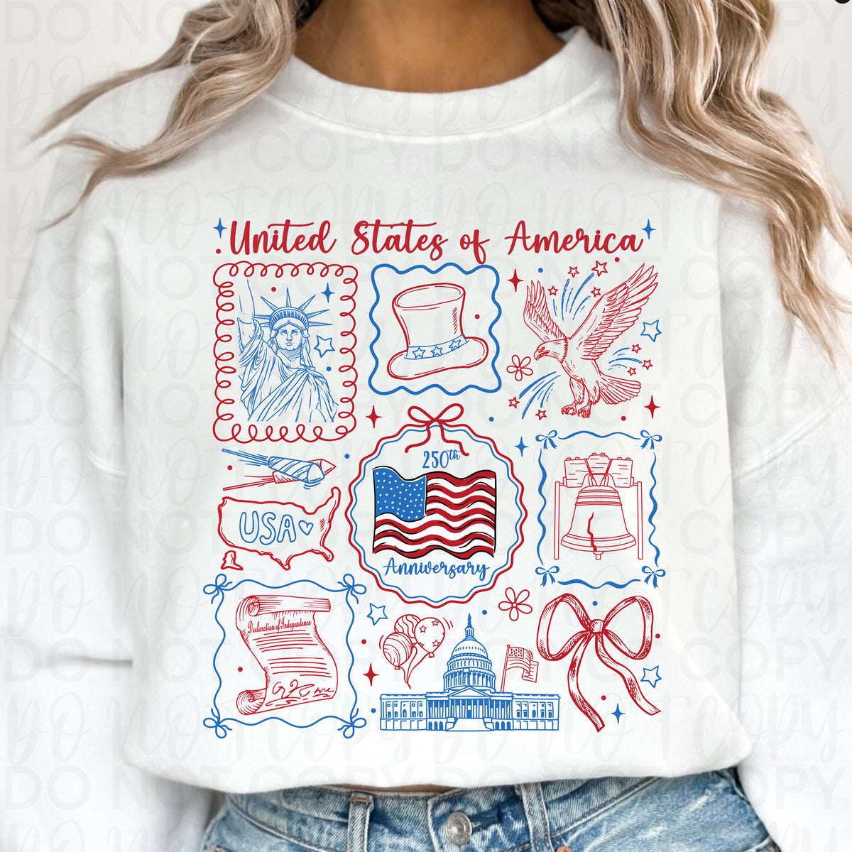 USA stamps (UAC) DTF Transfer