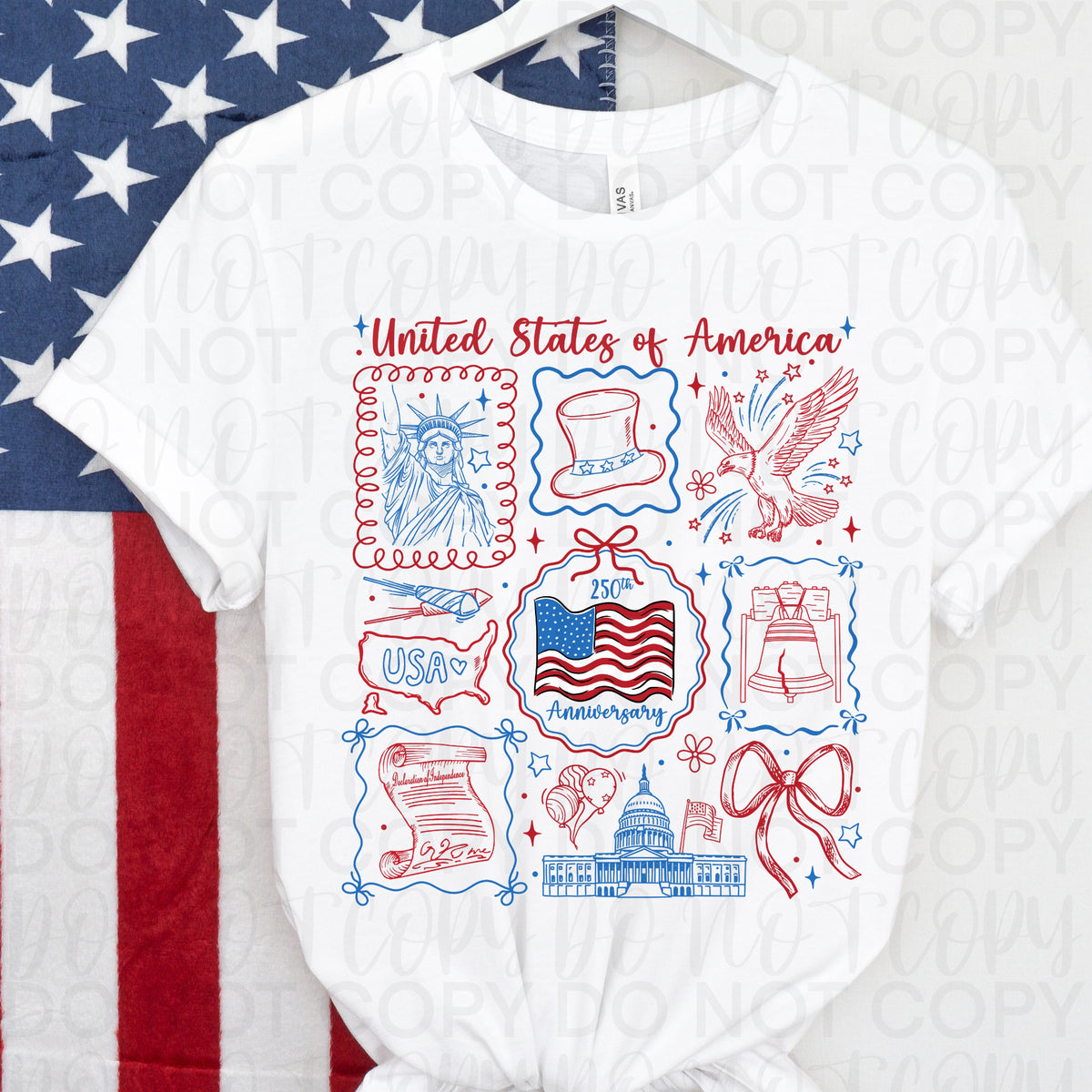 USA stamps (UAC) DTF Transfer