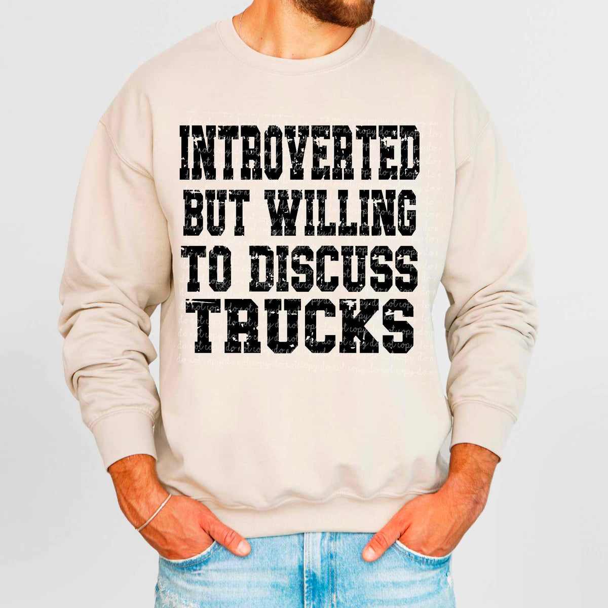 Introverted but willing to discuss trucks (CMLD) 84739 DTF transfer