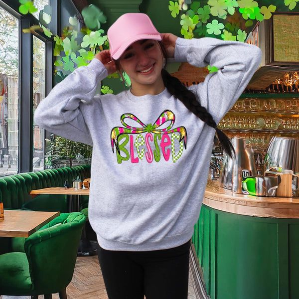 Blessed pink and green 85128 DTF transfer