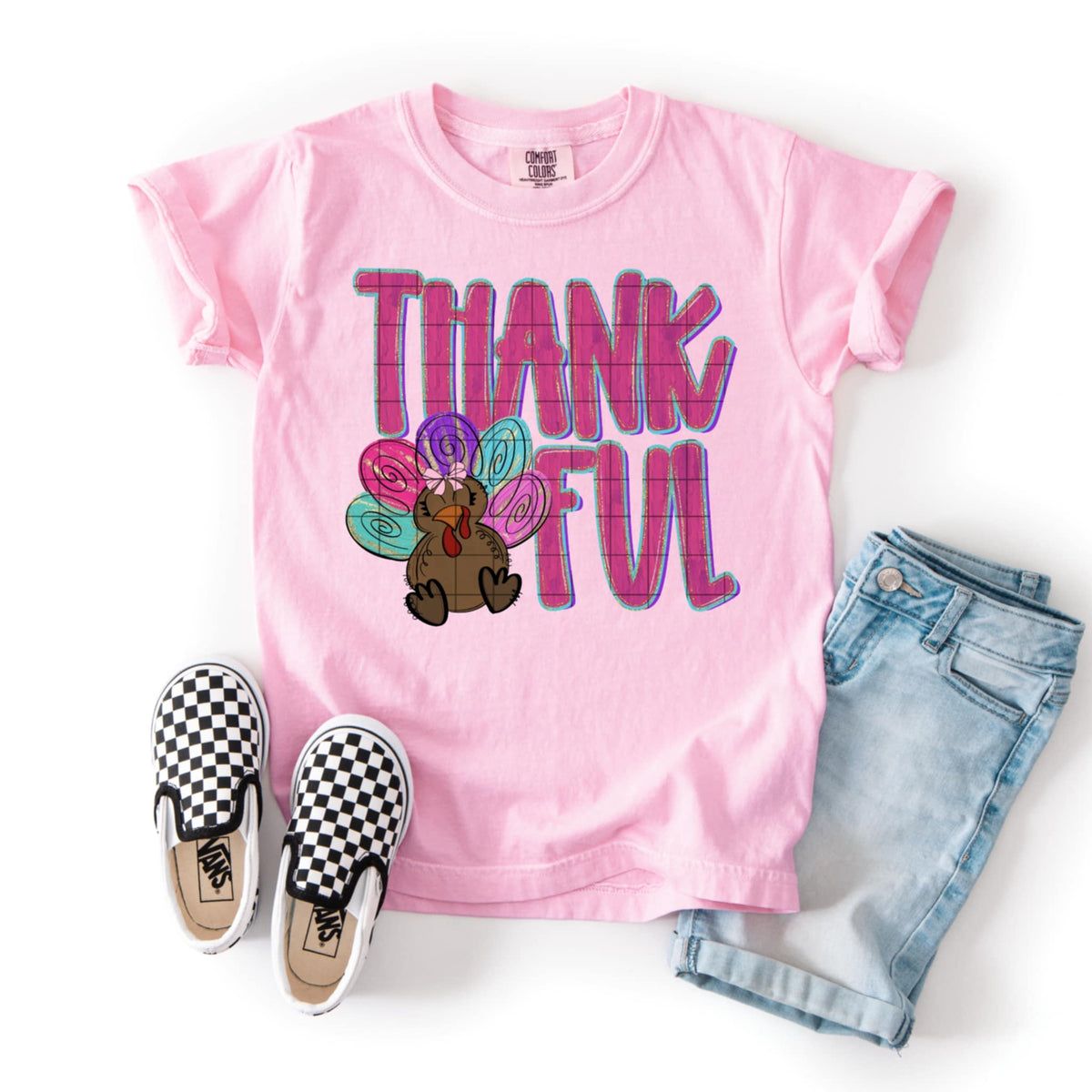 Thankful Pink Turkey (SDD) DTF Transfer