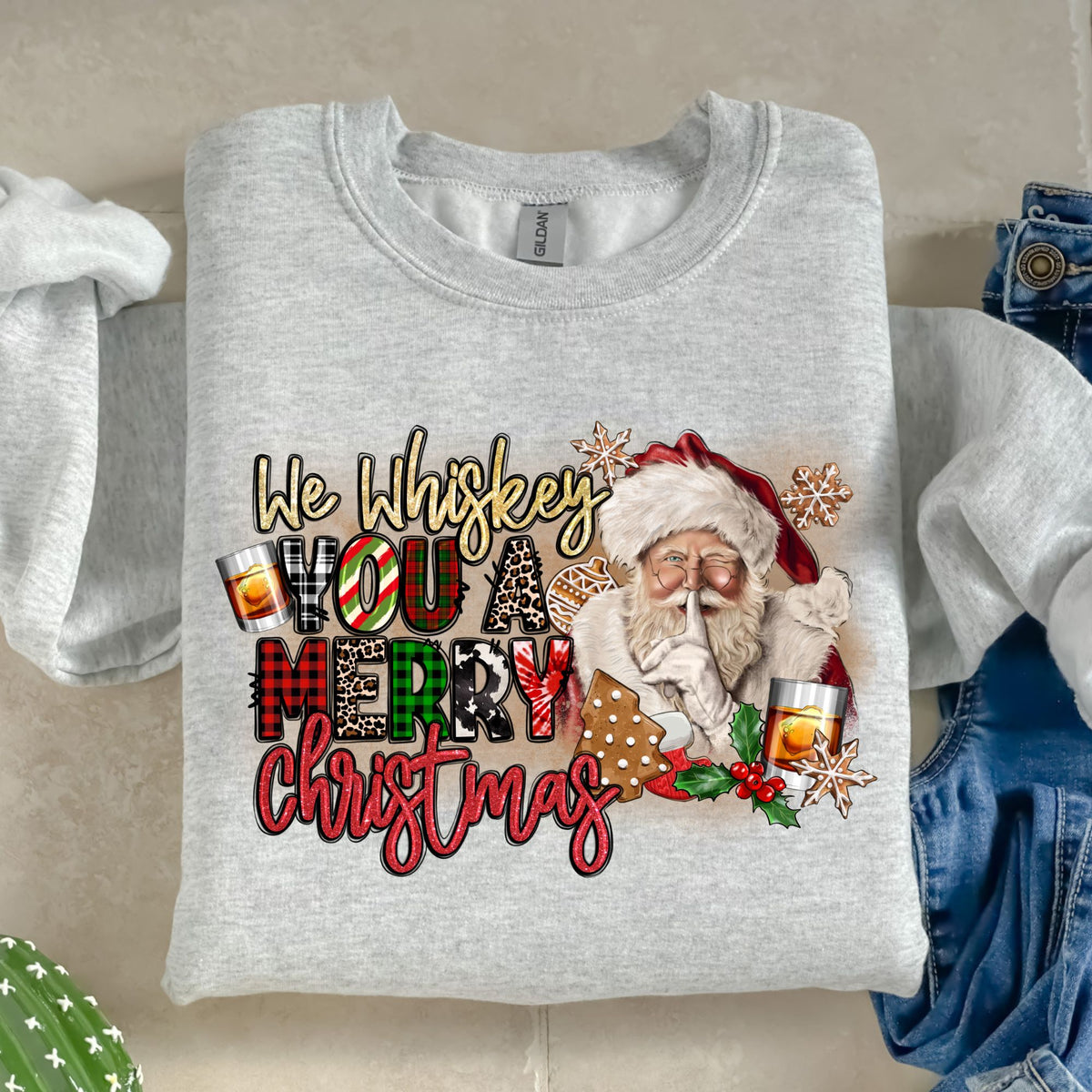 We Whiskey You a Merry Christmas-38760-DTF transfer