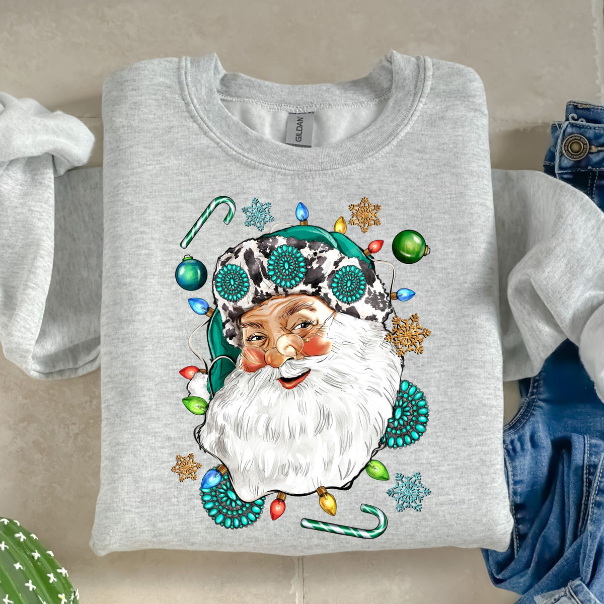 Western Santa Christmas-38761-DTF transfer