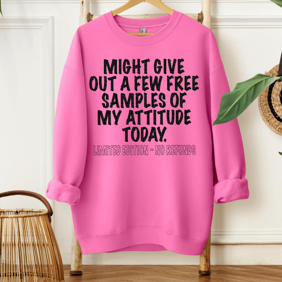 Free Samples of my Attitude no refunds BLACK SDD DTF transfer