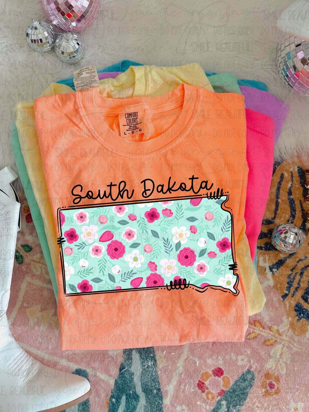 South Dakota Floral State (Carter) DTF Transfer