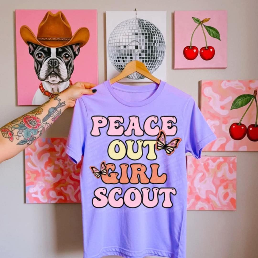 Peace out Girl Scout (UD) 103323 DTF transfer