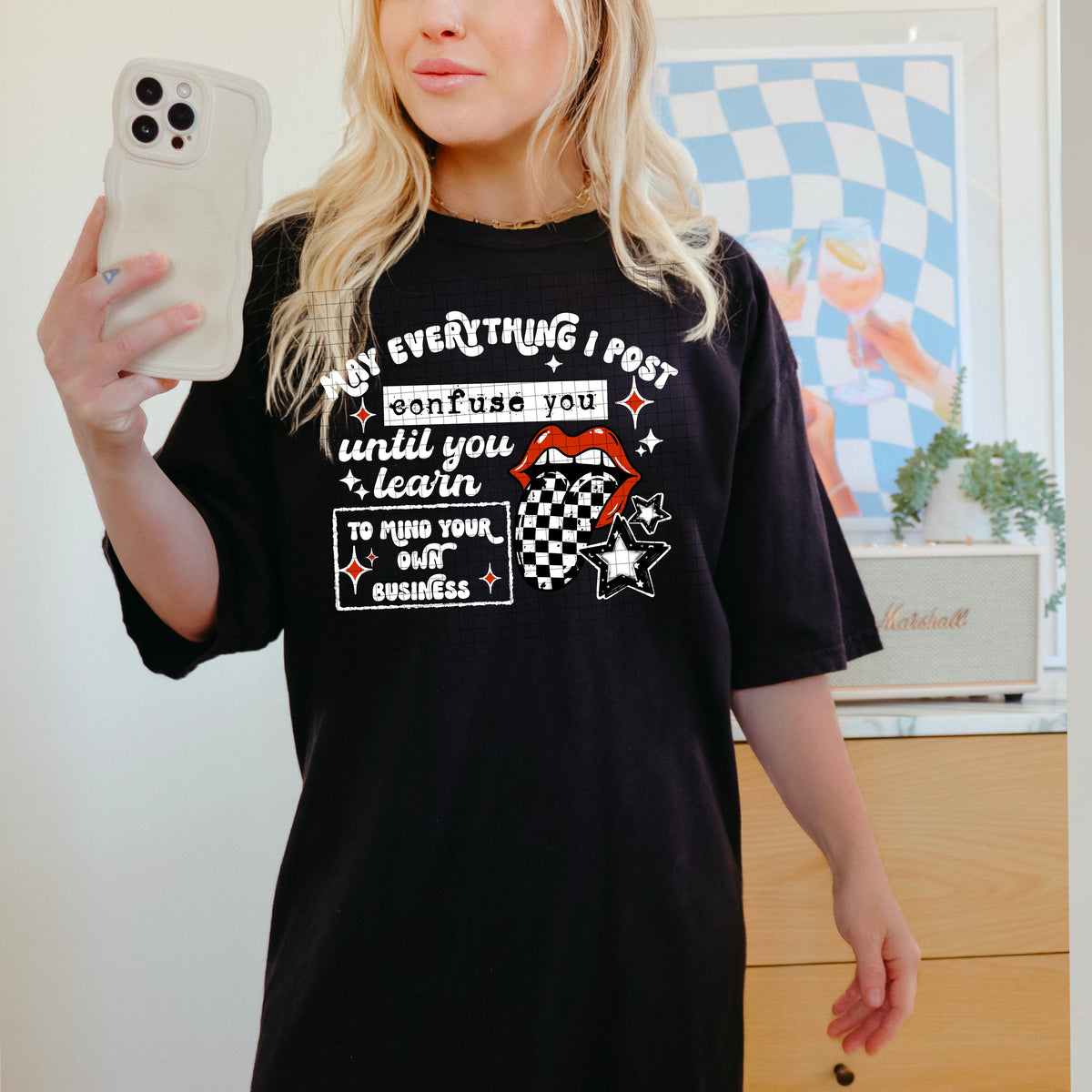 May everything I post confuse you WHITE (CSC) DTF Transfer