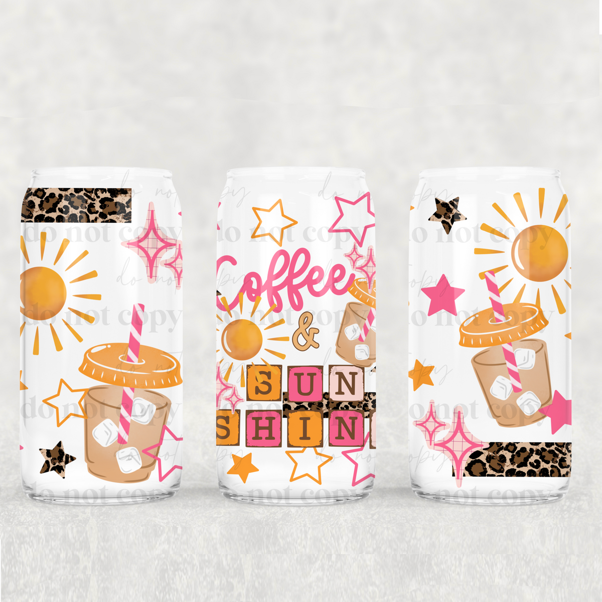 Coffee and sunshine (CSC) UV DTF WRAP