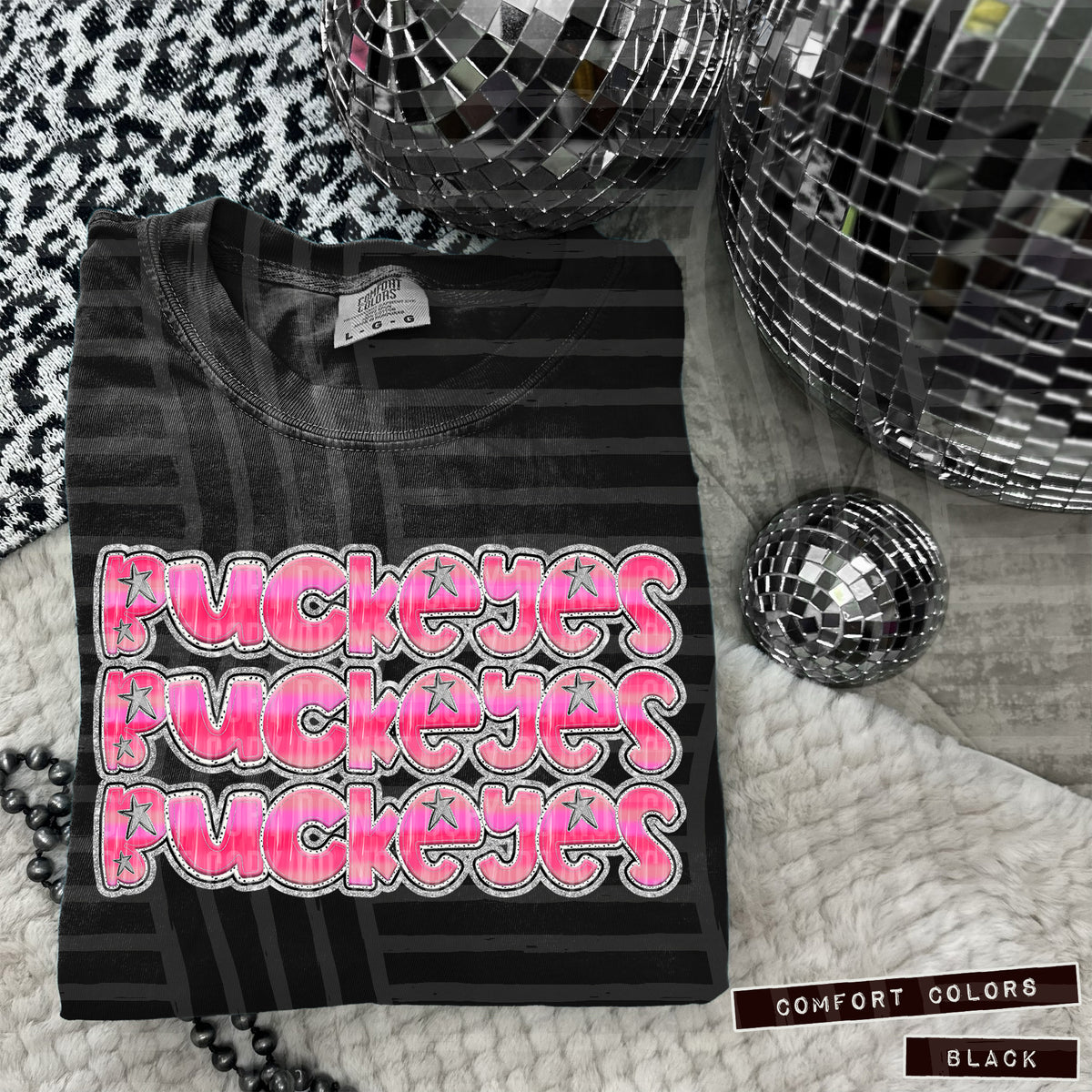 Buckeyes Pink Stacked (Caplinger) 101911 DTF transfer