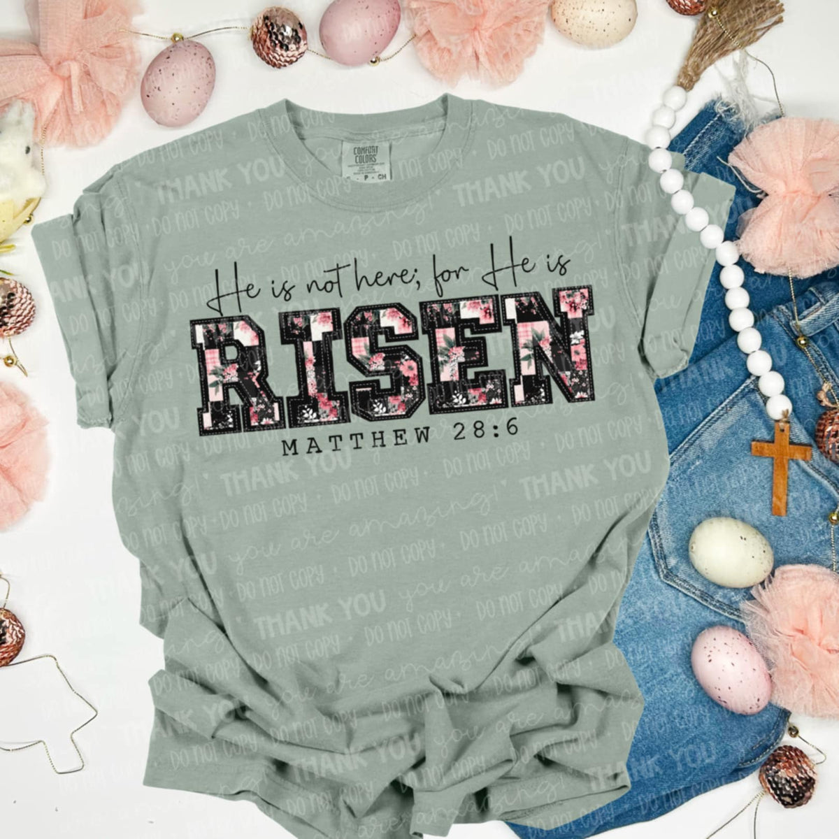 He is not here he is risen (SAL) 96362 DTF transfer