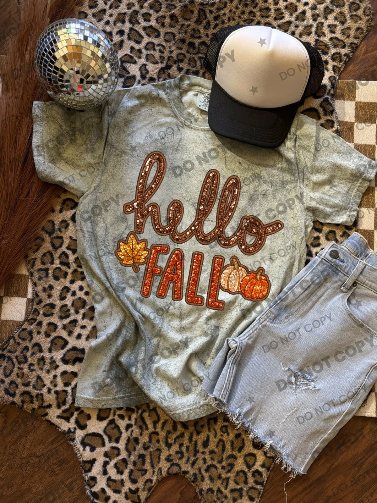 Hello fall cursive Tuesday Deal DTF