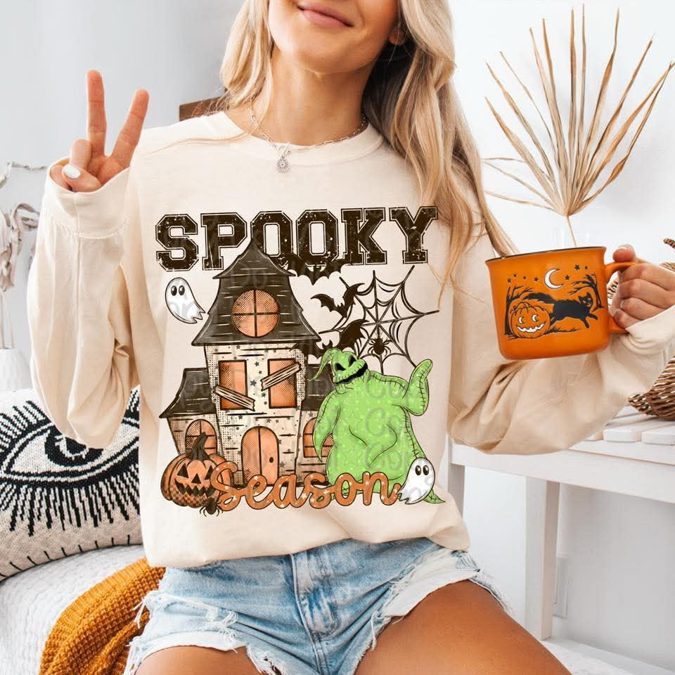 Spooky season green ghost (Virgo) 111711 DTF transfer