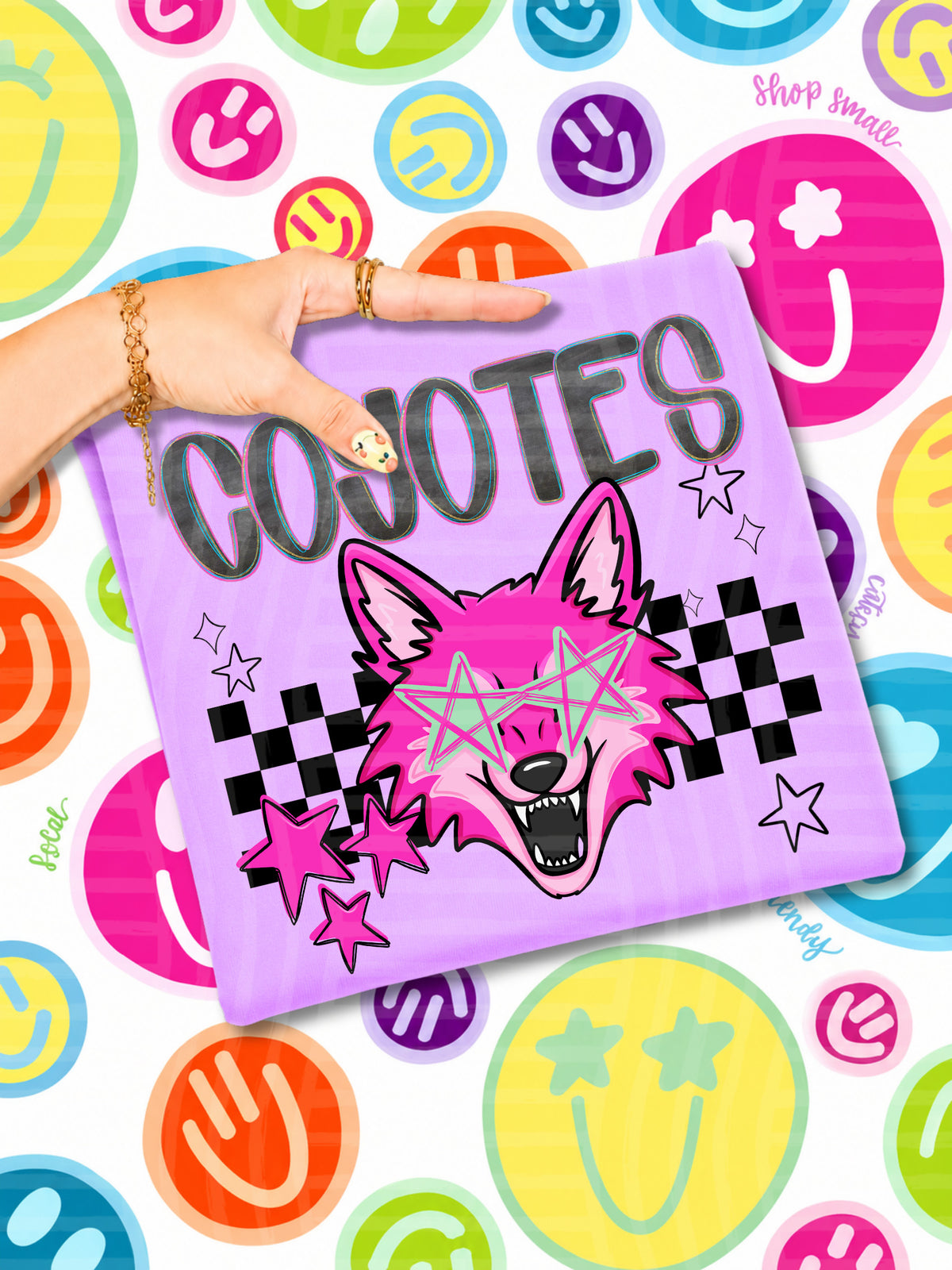 coyotes starry eyed checks (CAPLINGER) DTF Transfer