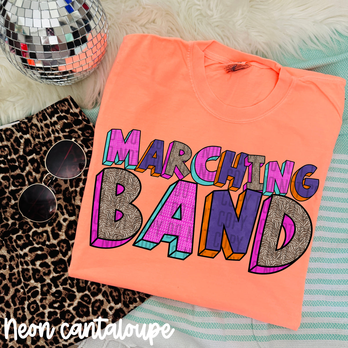 marching band purple blocks (caplinger) DTF transfer