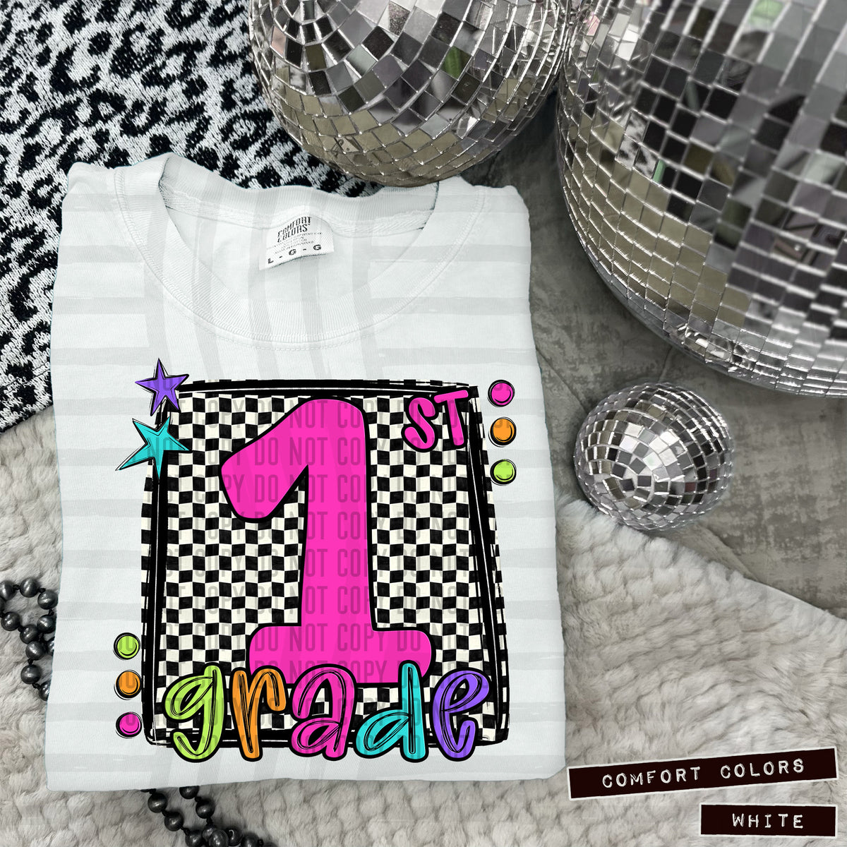 1st Grade Bright Preppy (Caplinger) 109498 DTF transfer