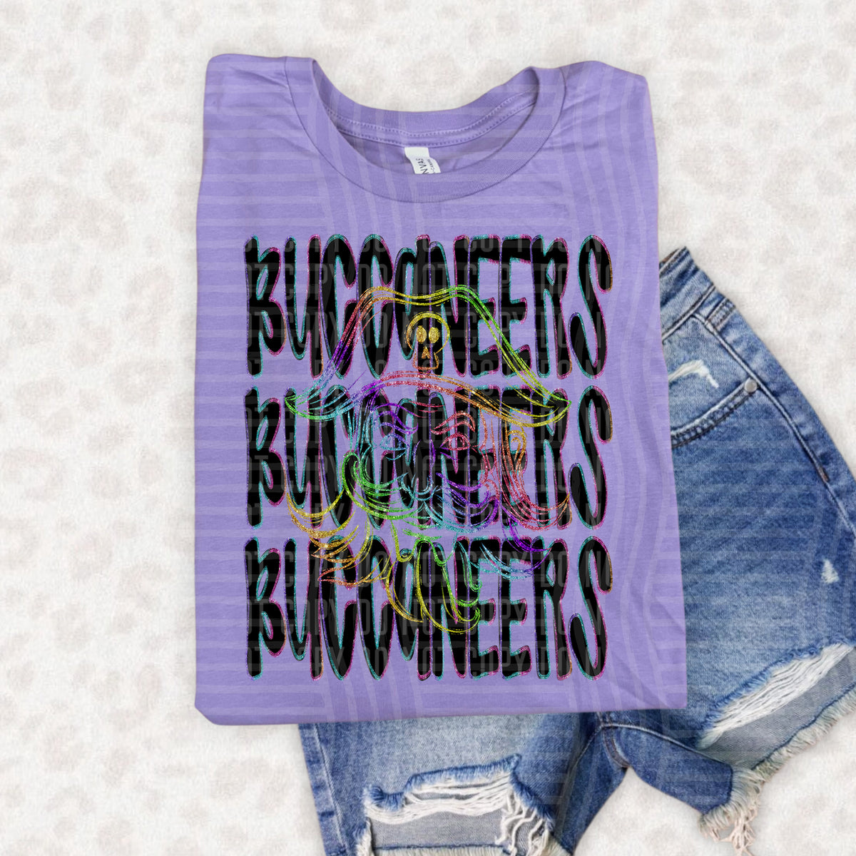 Buccaneers With Skull Word Stacked 108508 DTF Transfer