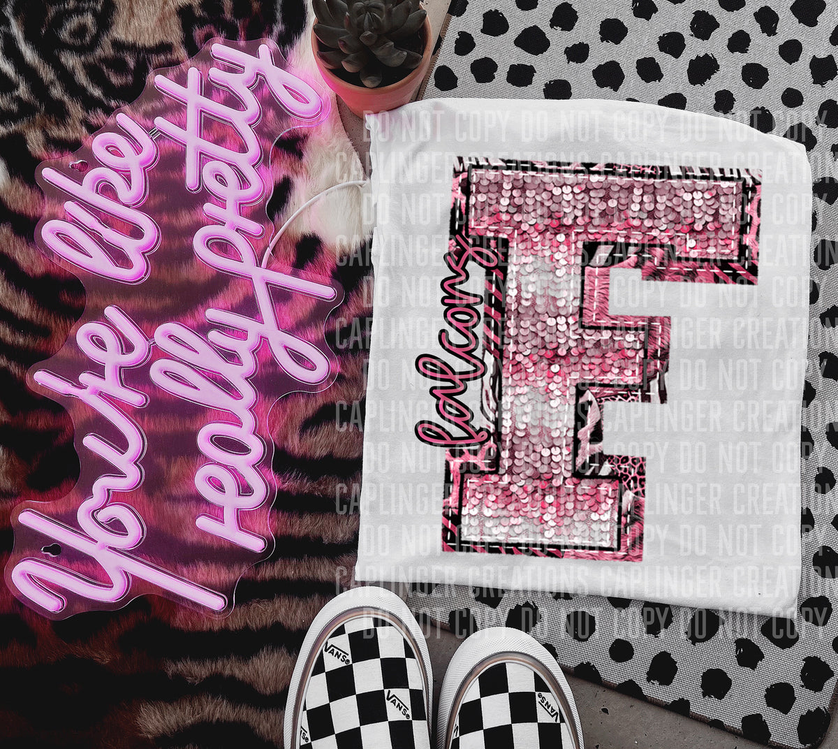 Falcons wild and pink (Caplinger) DTF transfer