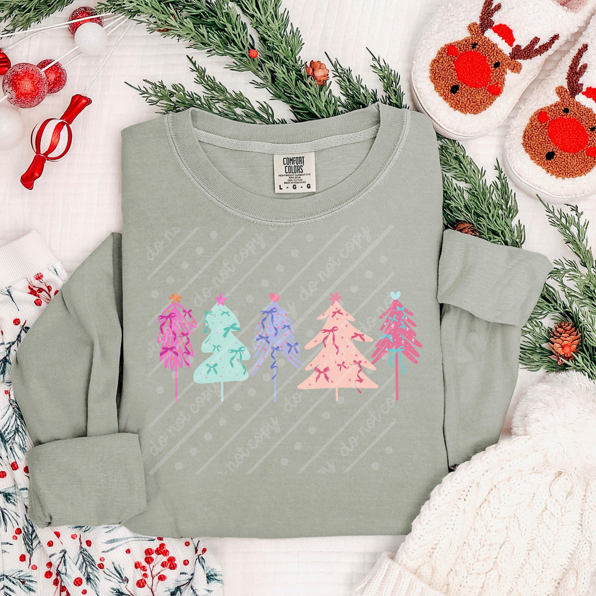 Pastel trees (scarlow) DTF transfer