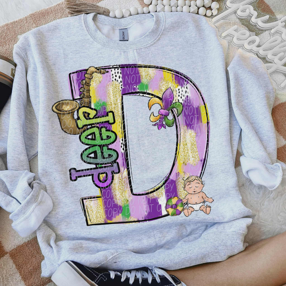 Deer Mardi Gras (city) DTF Transfer