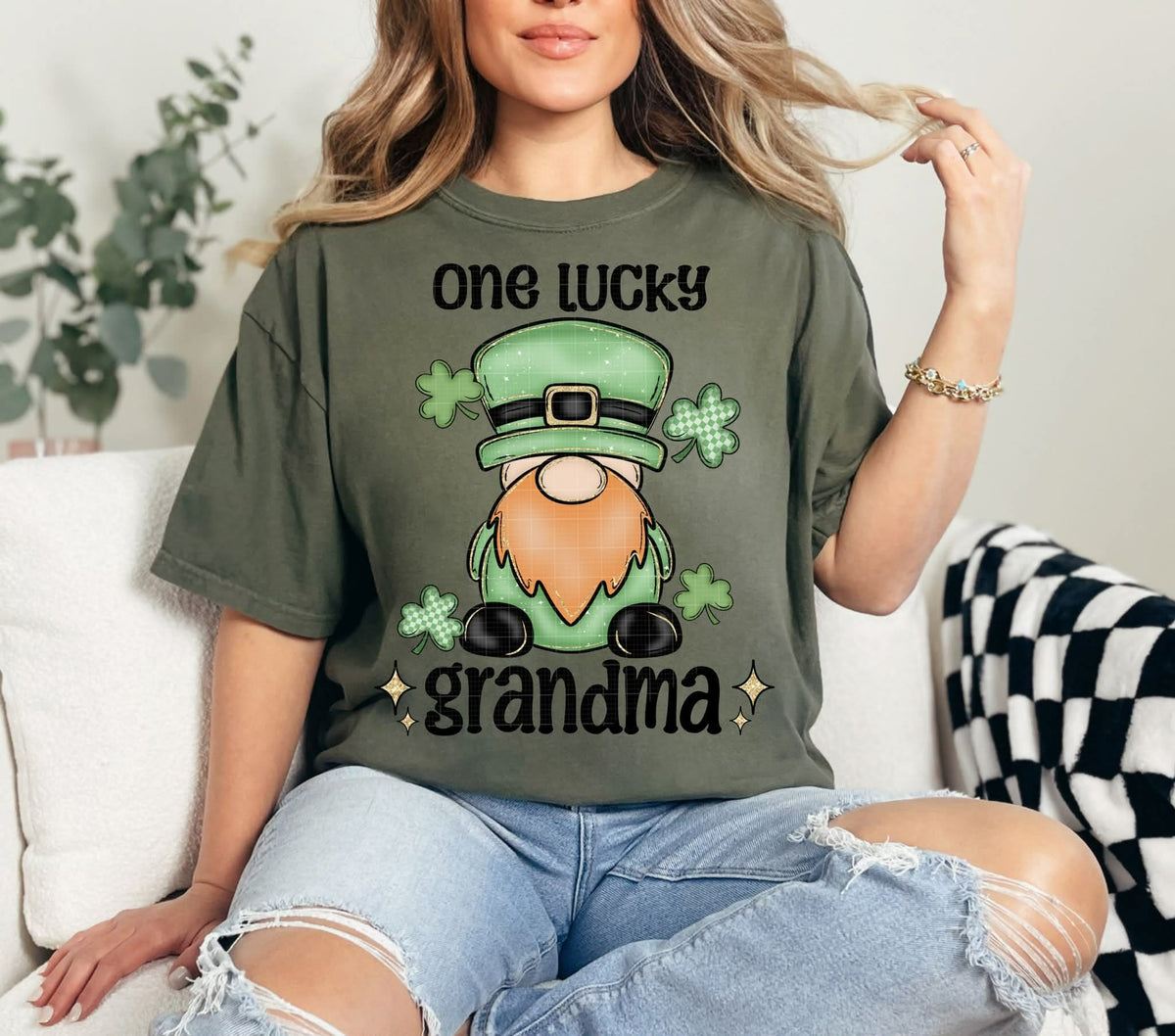 One lucky grandma (Linda) DTF transfer