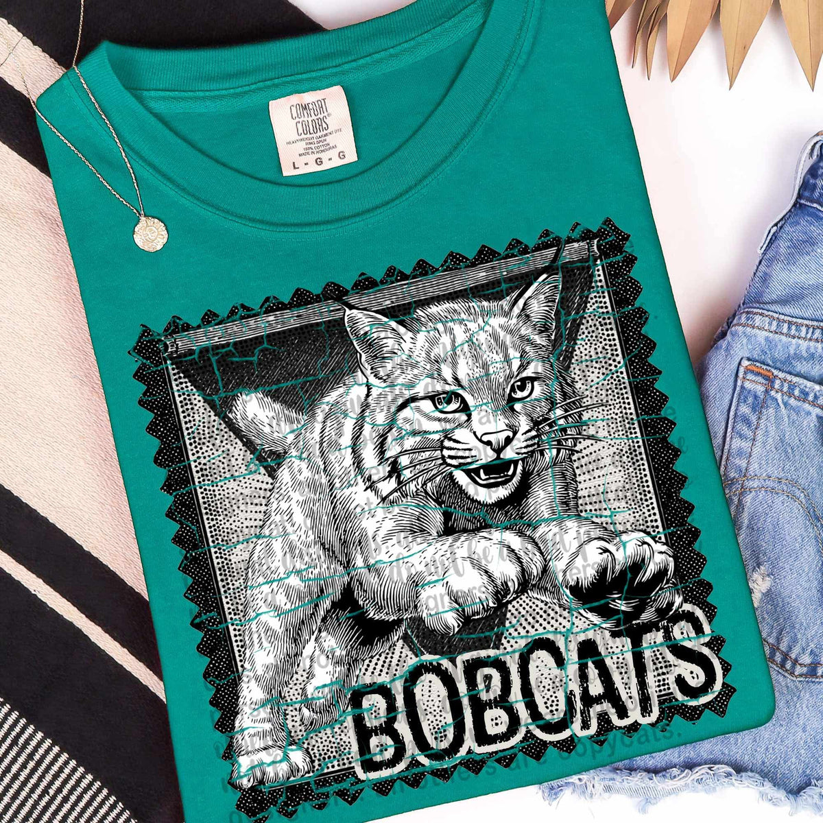 Bobcats vintage stamp (TTD) DTF transfer