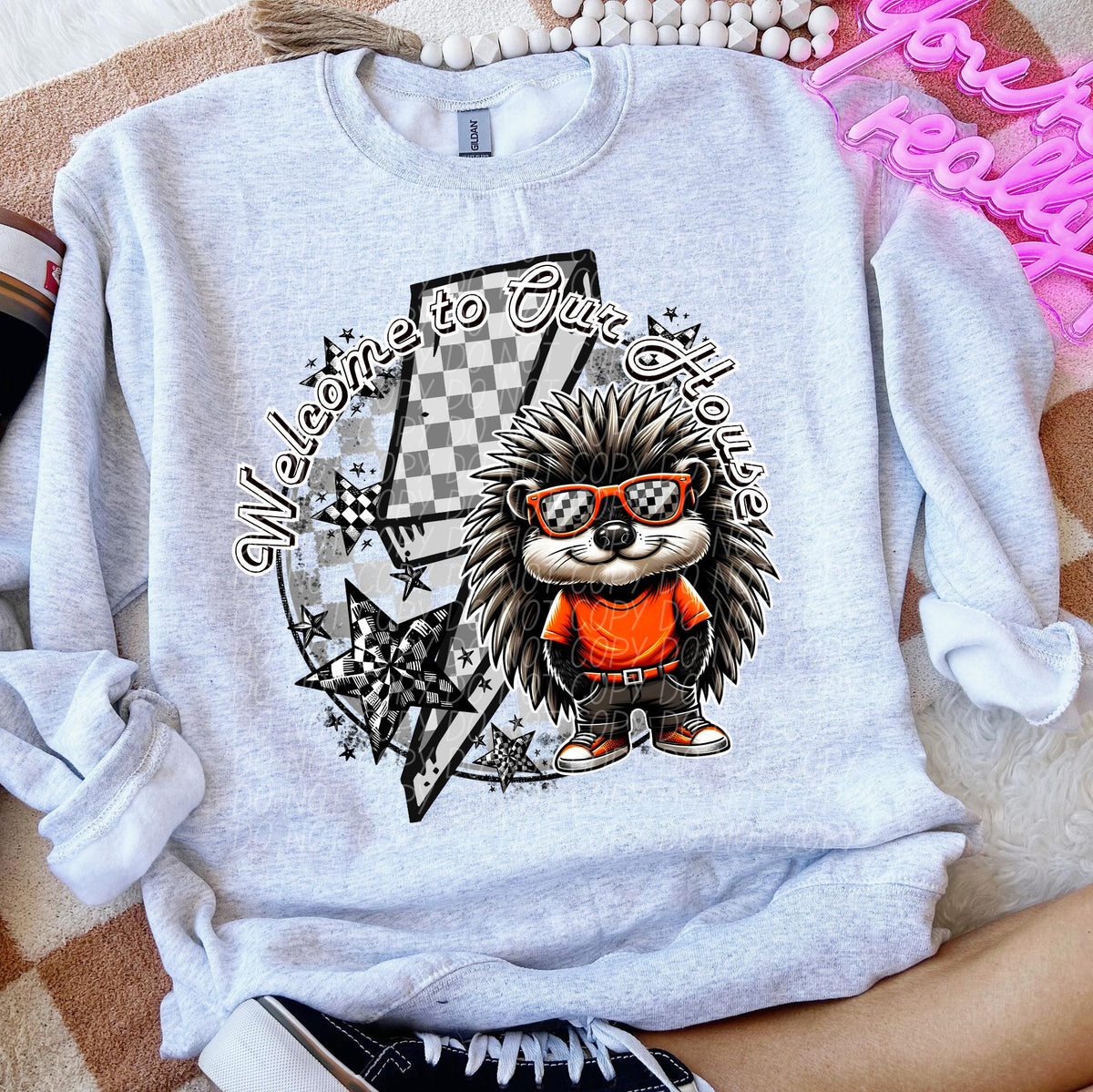 Welcome to our house hedgehog 49404 DTF TRANSERS