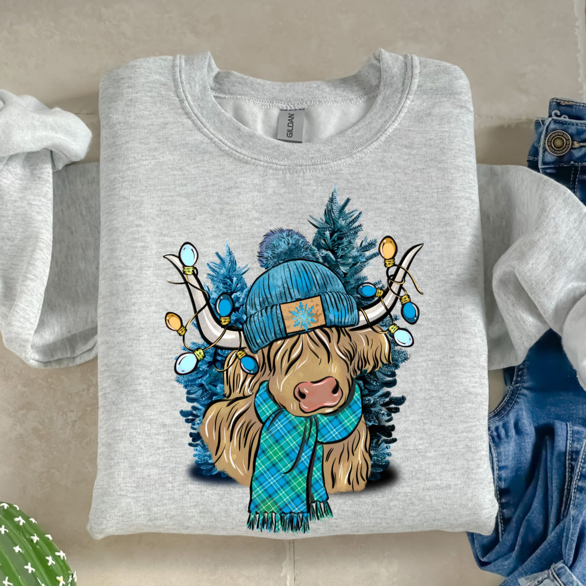 Winter Highlander Blue-38770-DTF transfer