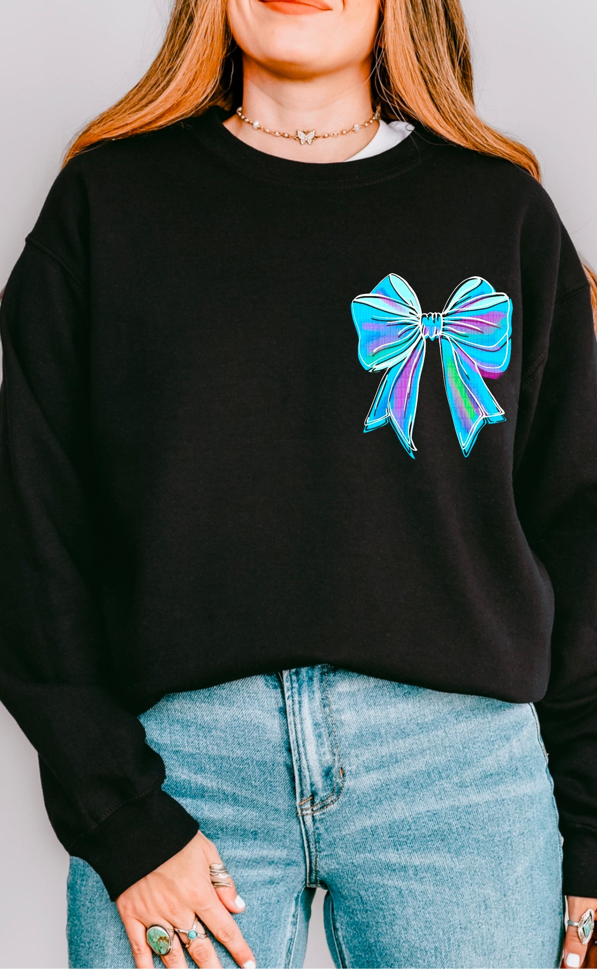 Blessed by god white outline pocket 93347 DTF transfer