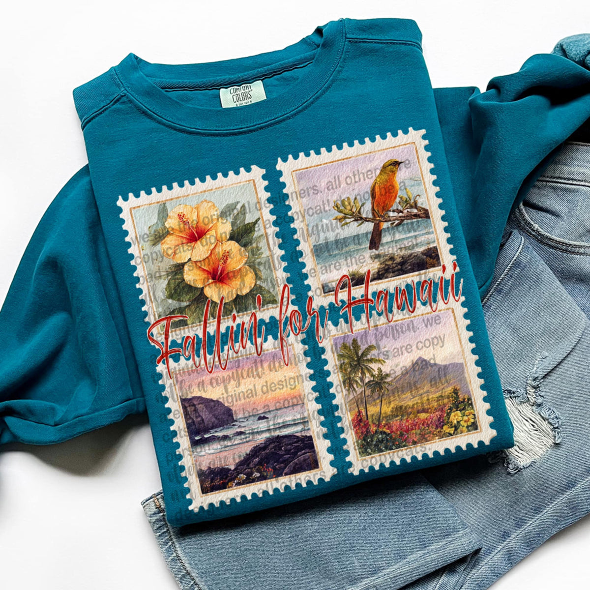 Falling For Hawaii Fall Stamps (TTD) DTF transfer