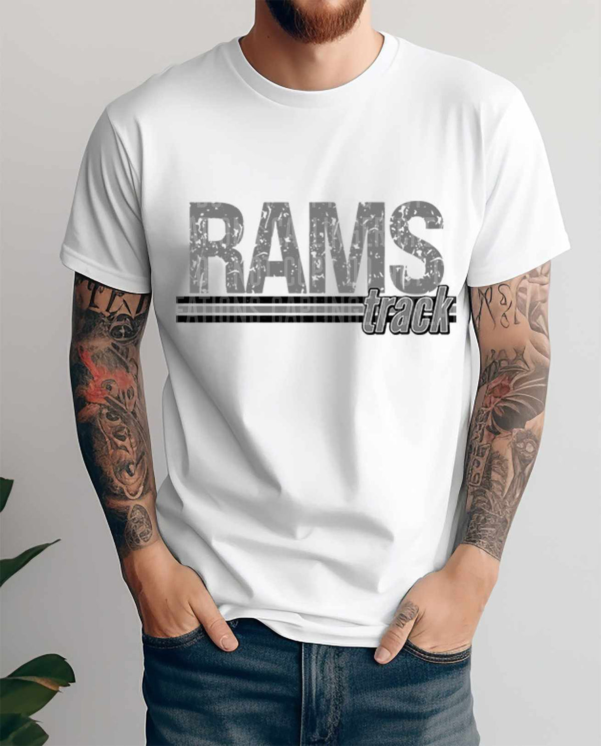Rams track grey vintage (caplinger) 80991 DTF transfer