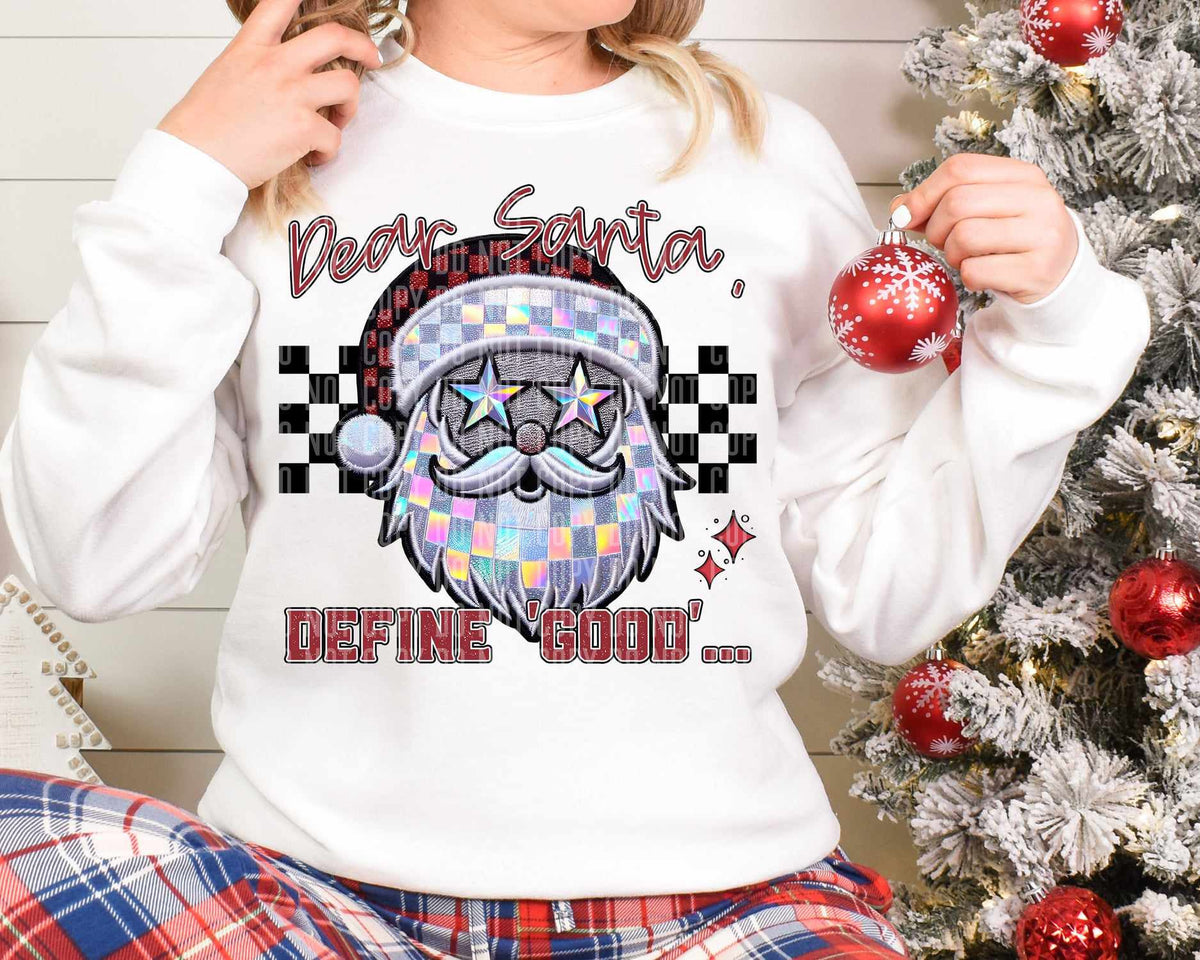 Dear Santa define good (caplinger) 65092 DTF transfer