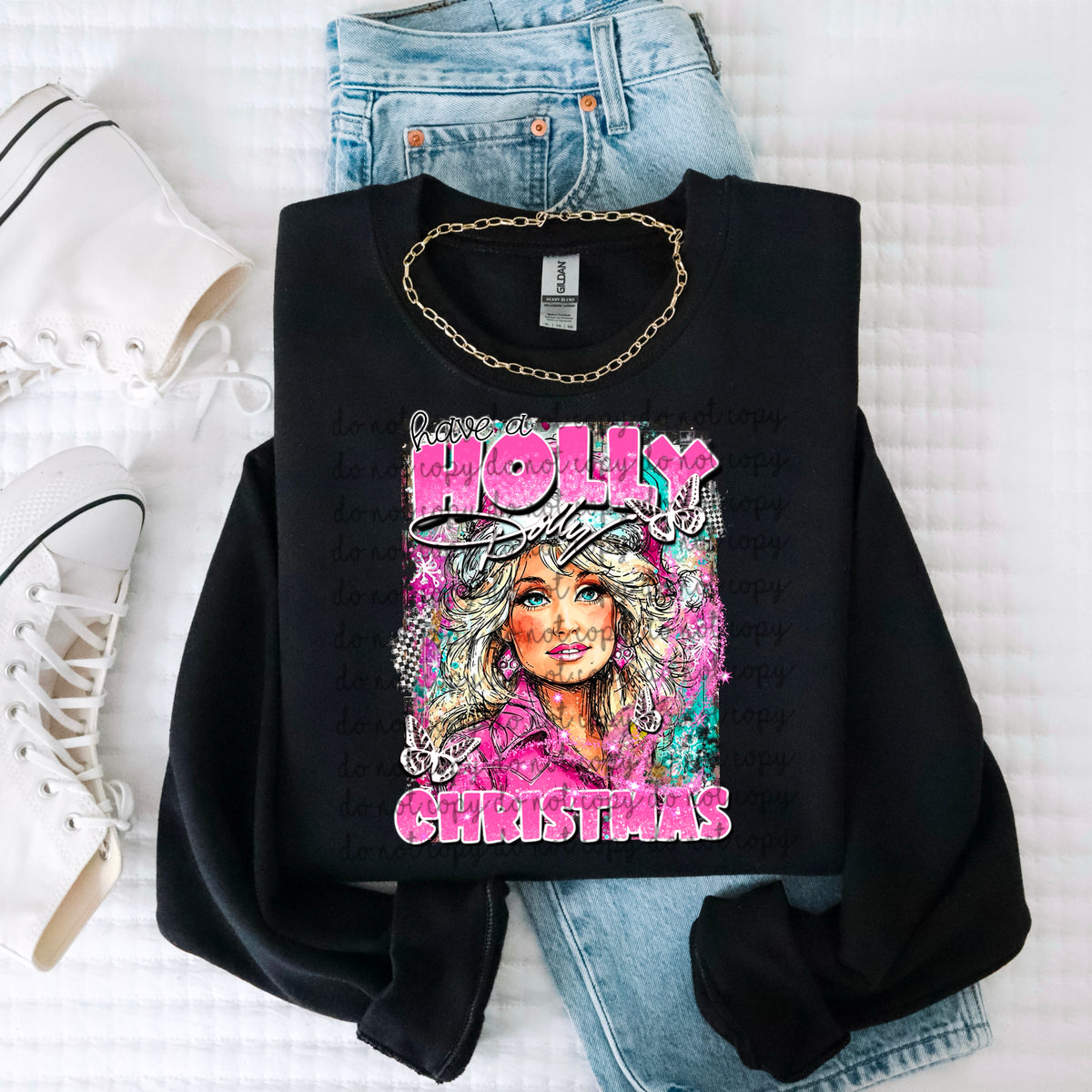 Holly Christmas (SSD) DTF transfer