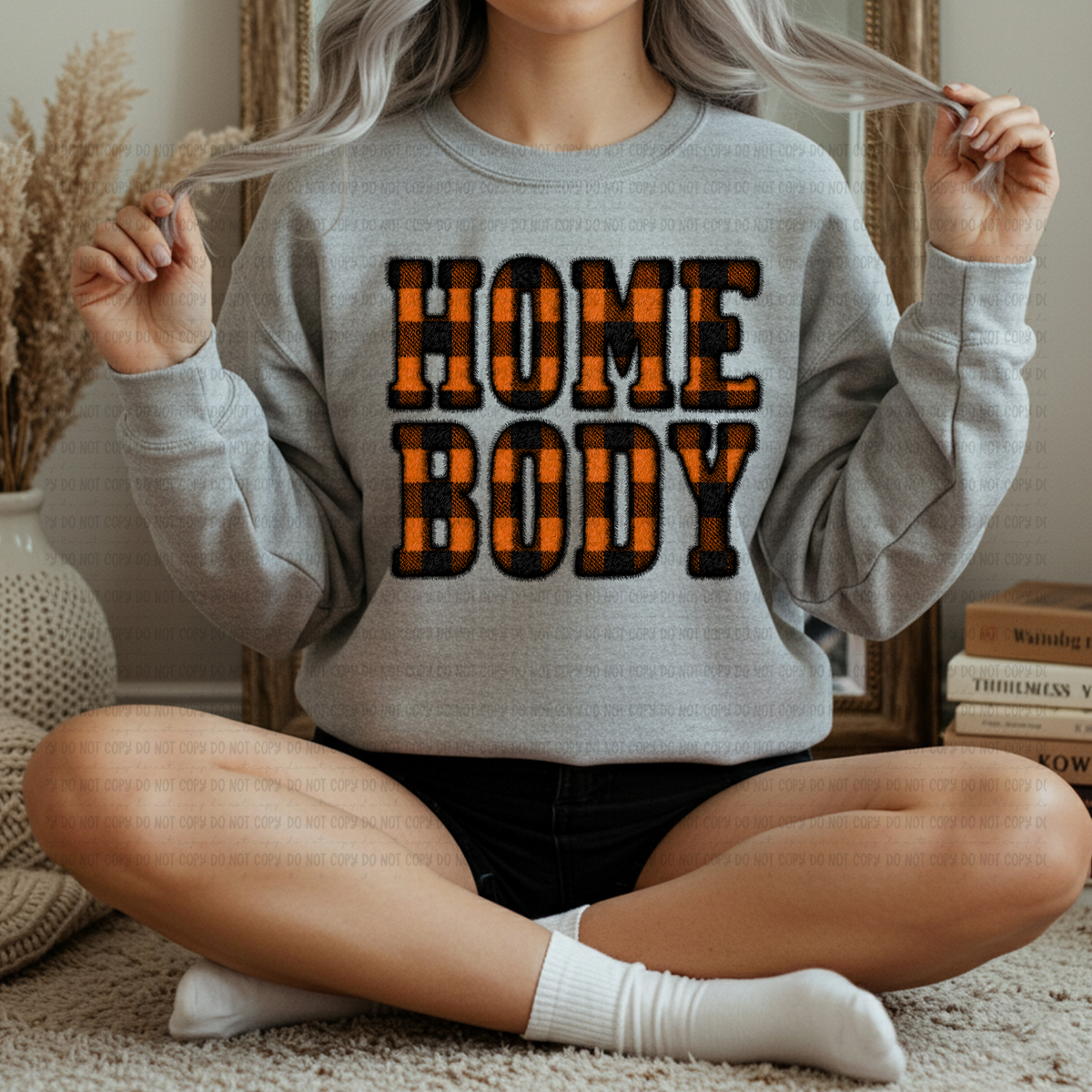 Homebody Orange plaid (revel) DTF Transfer