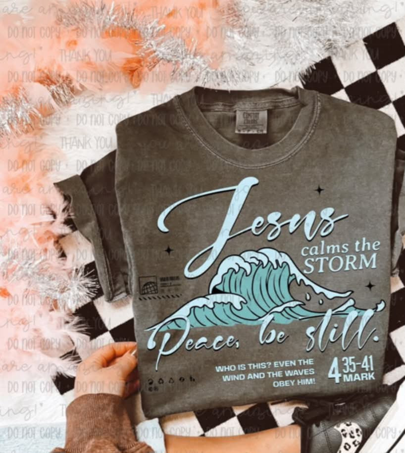 Jesus calms the storm 1 (OHD) 99517 DTF transfer