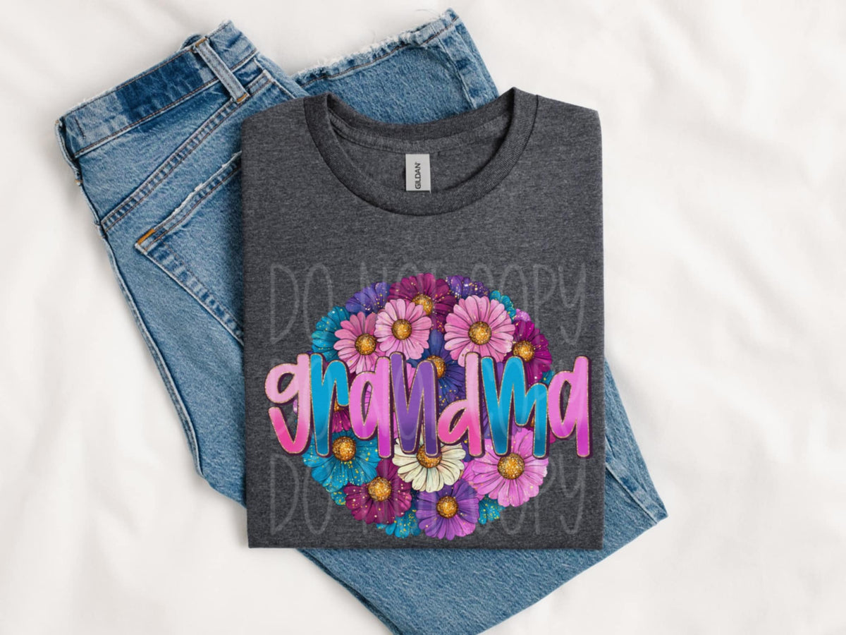 Grandma floral background (PH) 96514 DTF transfer