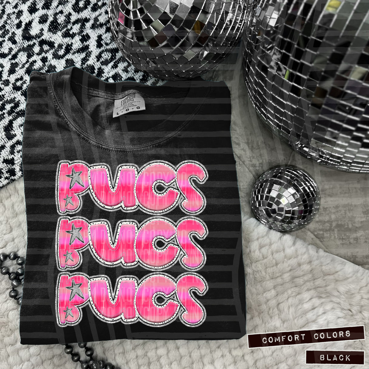 Bucs Pink Stacked (Caplinger) 101897 DTF transfer