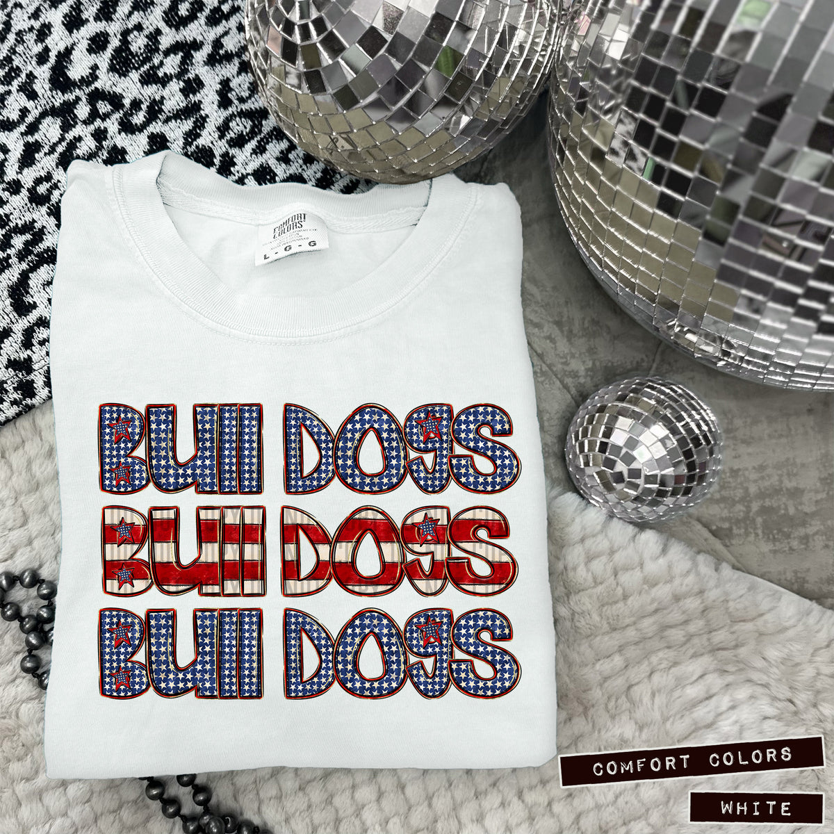 Bull Dogs RWB stacked (Caplinger) DTF transfer