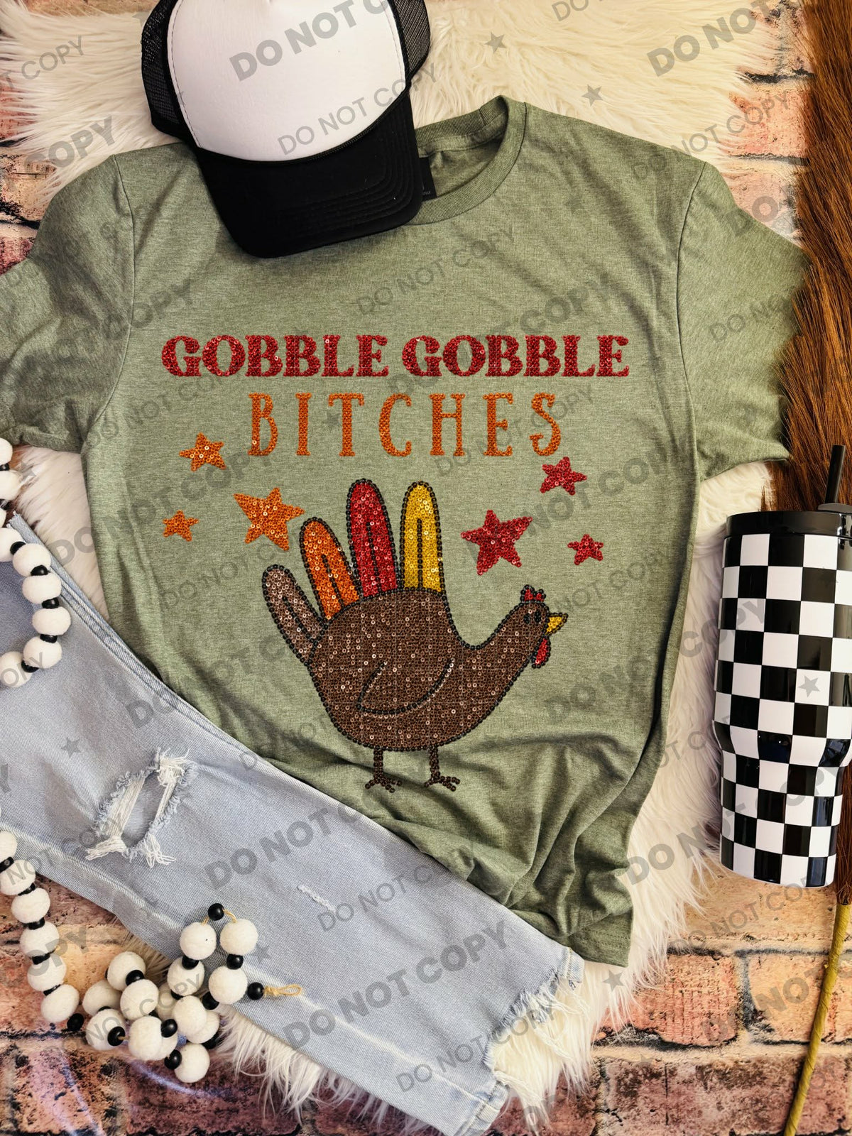 Gobble gobble leopard turkey color feathers Tuesday Deal DTF