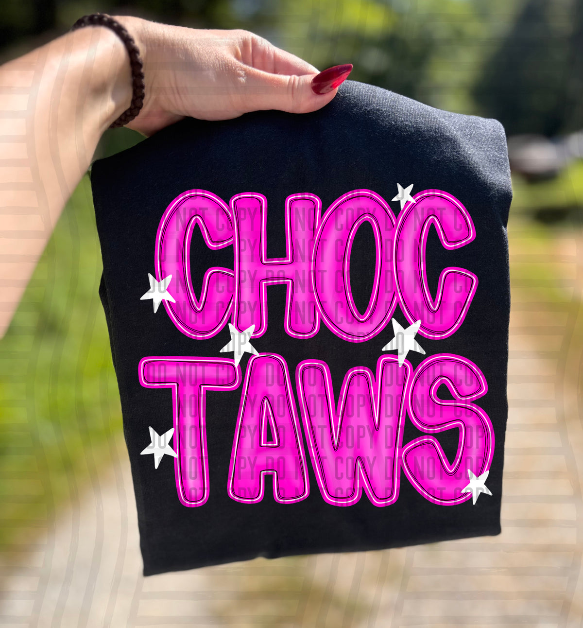 Choctaws Pink And Preppy Split 112873 DTF transfer