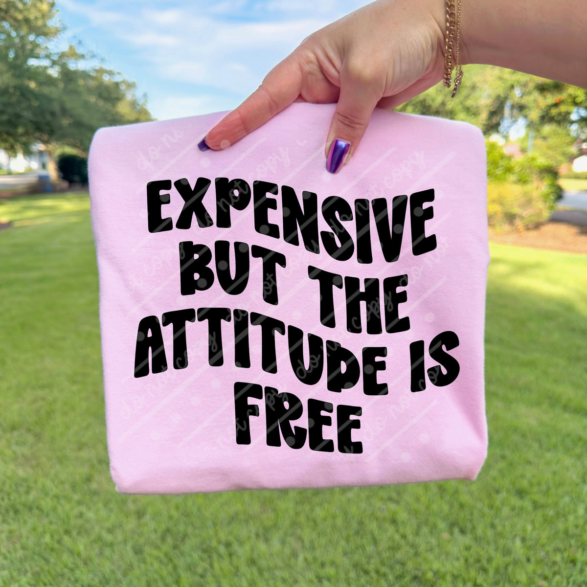 Expensive but the attitude is free BLACK (scarlow) DTF transfer