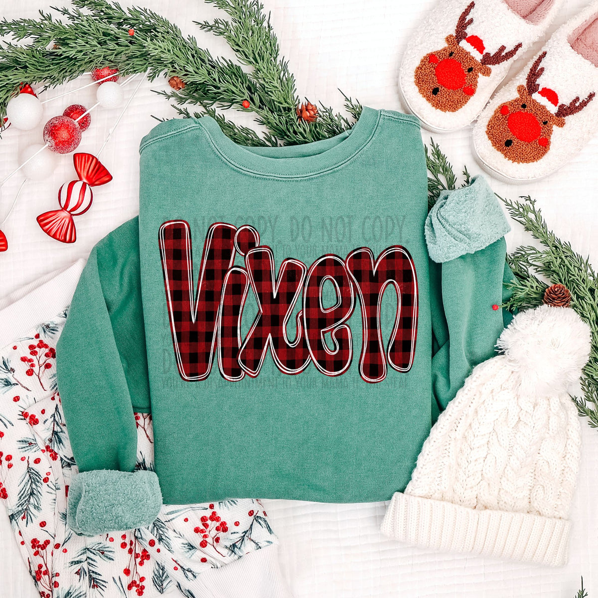 Vixen red and black plaid (SWD) DTF transfer