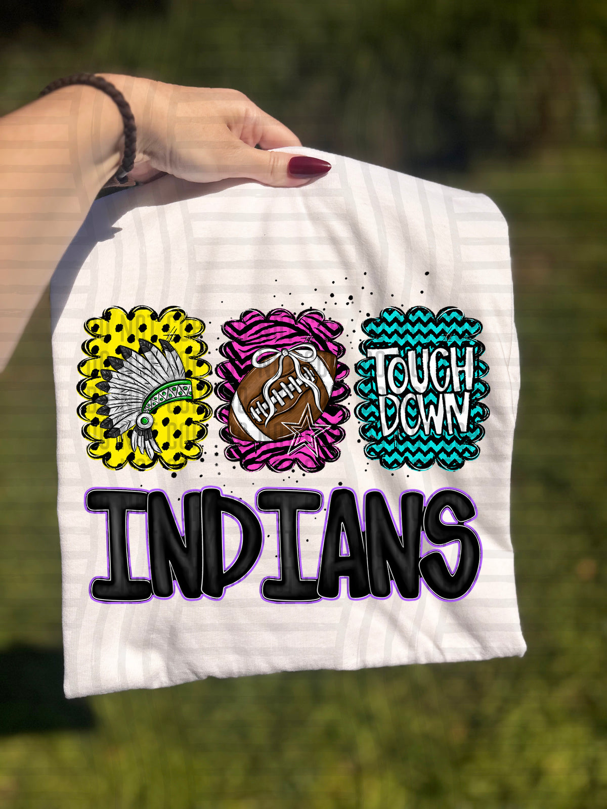 Green Indians Preppy Bright Trio (Caplinger) 113084 DTF transfer