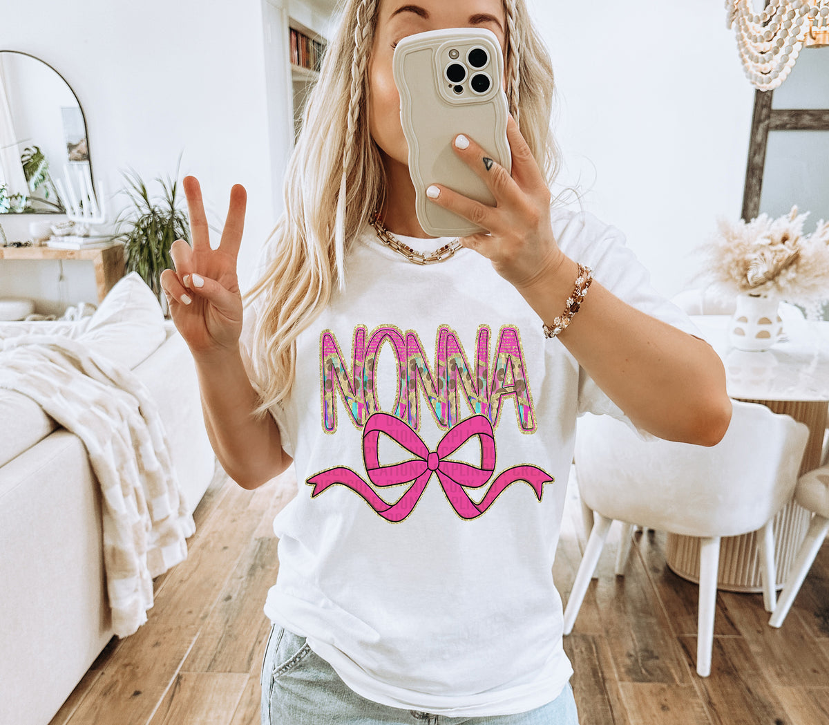 Leopard Nonna Big Bow (Caplinger) DTF transfer