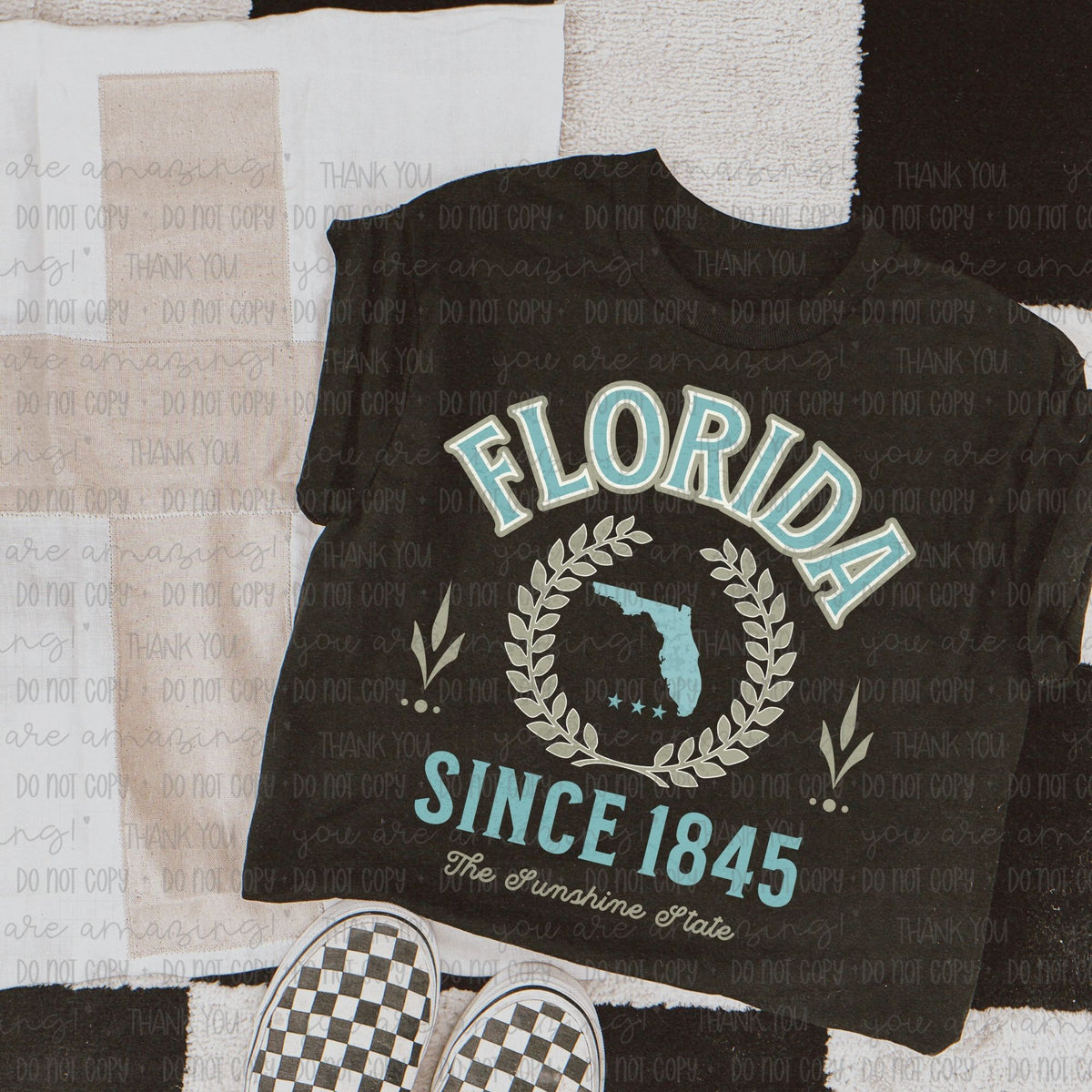 Teal Varsity Letter States (OHDD) DTF transfers
