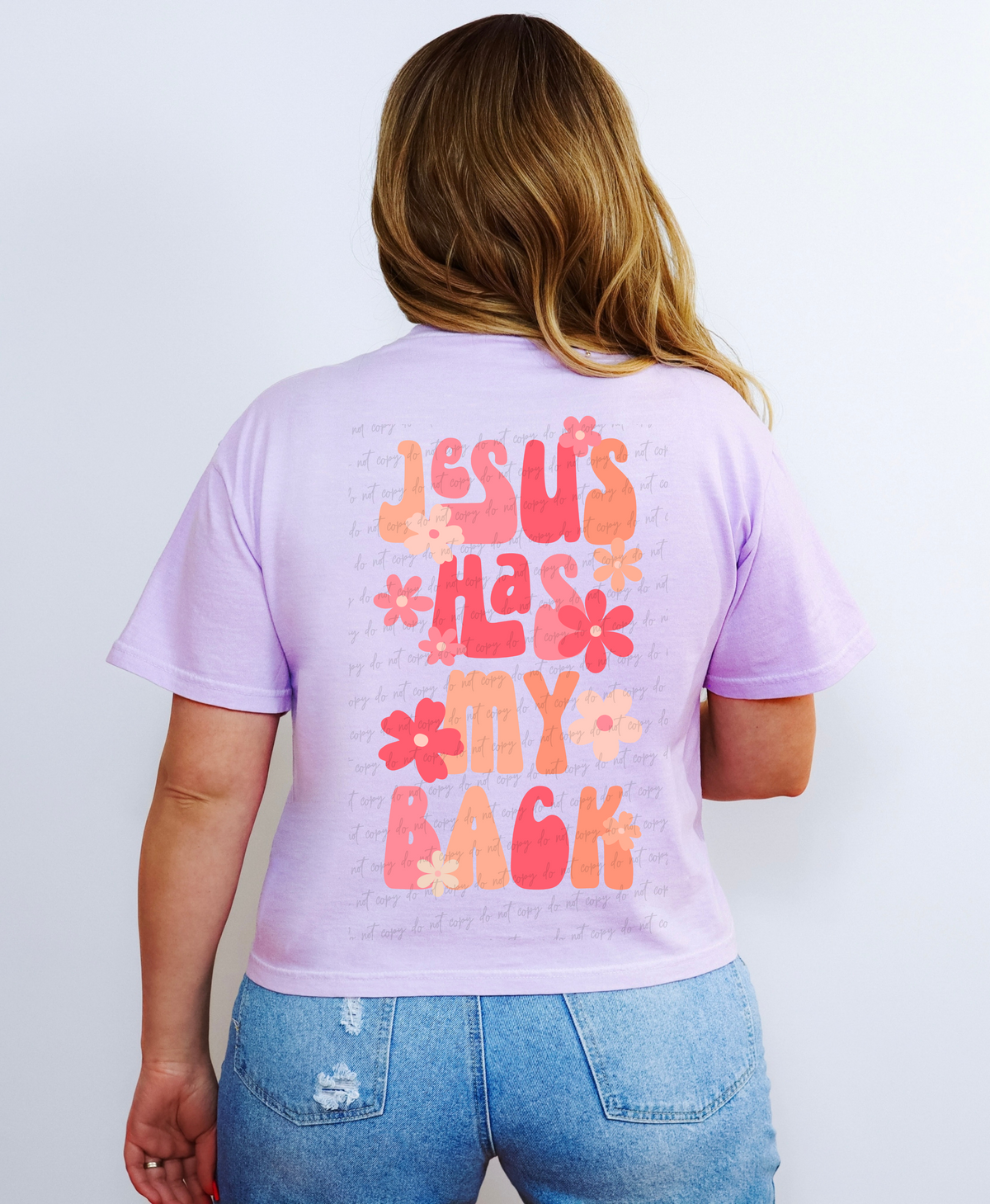Jesus has my back colorful BACK 28892 DTF Transfer