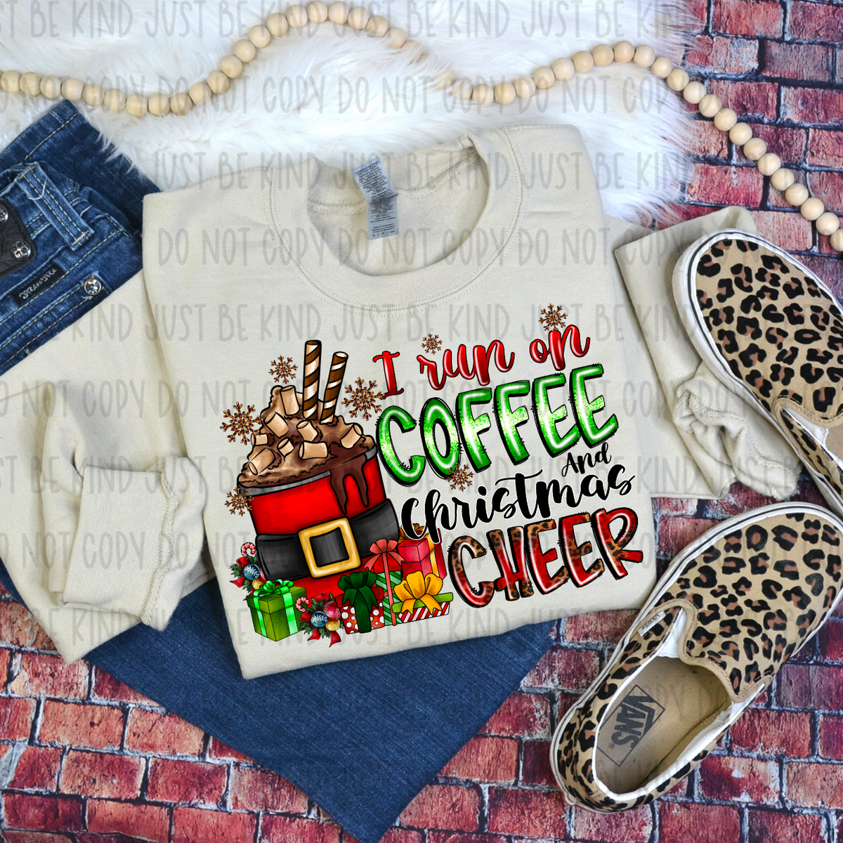 I Run On Coffee And Christmas Cheer (RD) 72396 DTF Transfer