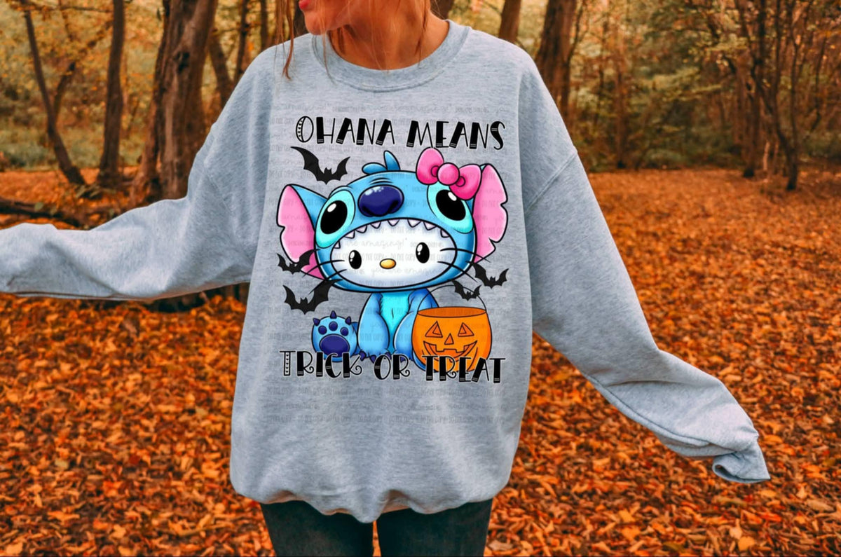 Ohana Trick Or Treat alien kitty (DDD) 111545 DTF transfer
